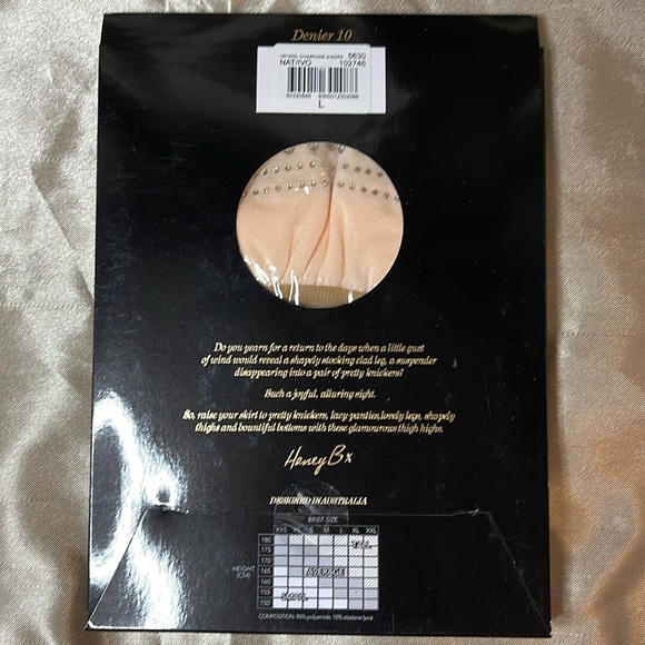 Honey Birdette Champagne Crystal Thigh High Stockings - Picture 2 of 2